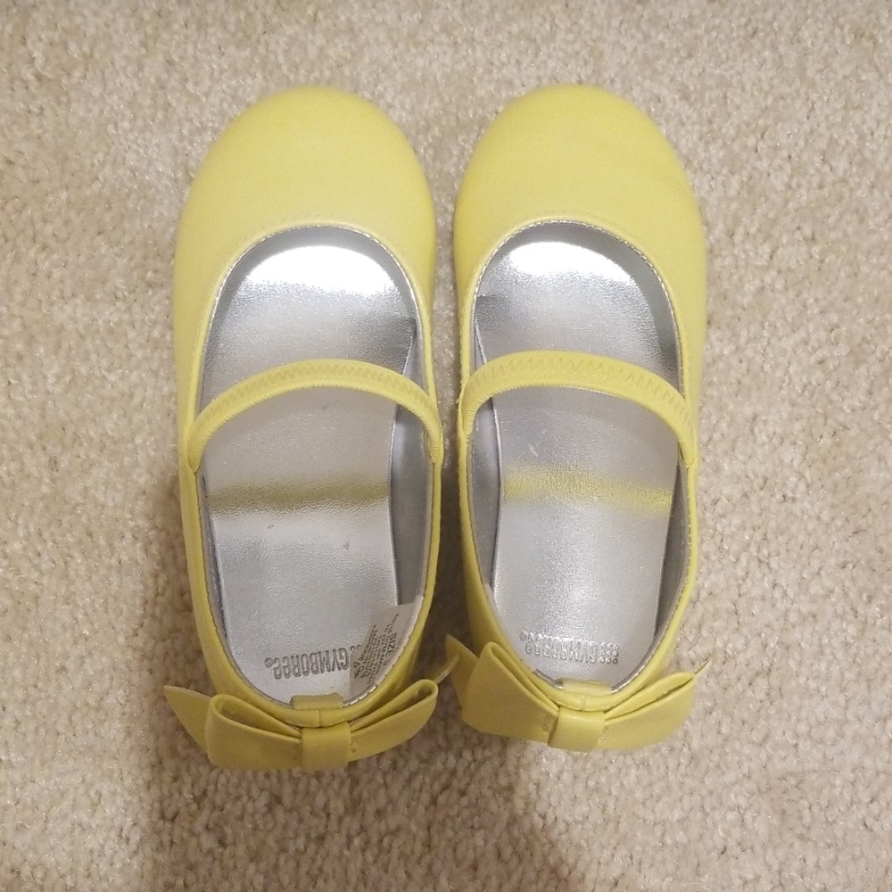 girls gymboree yellow dress shoes size 9